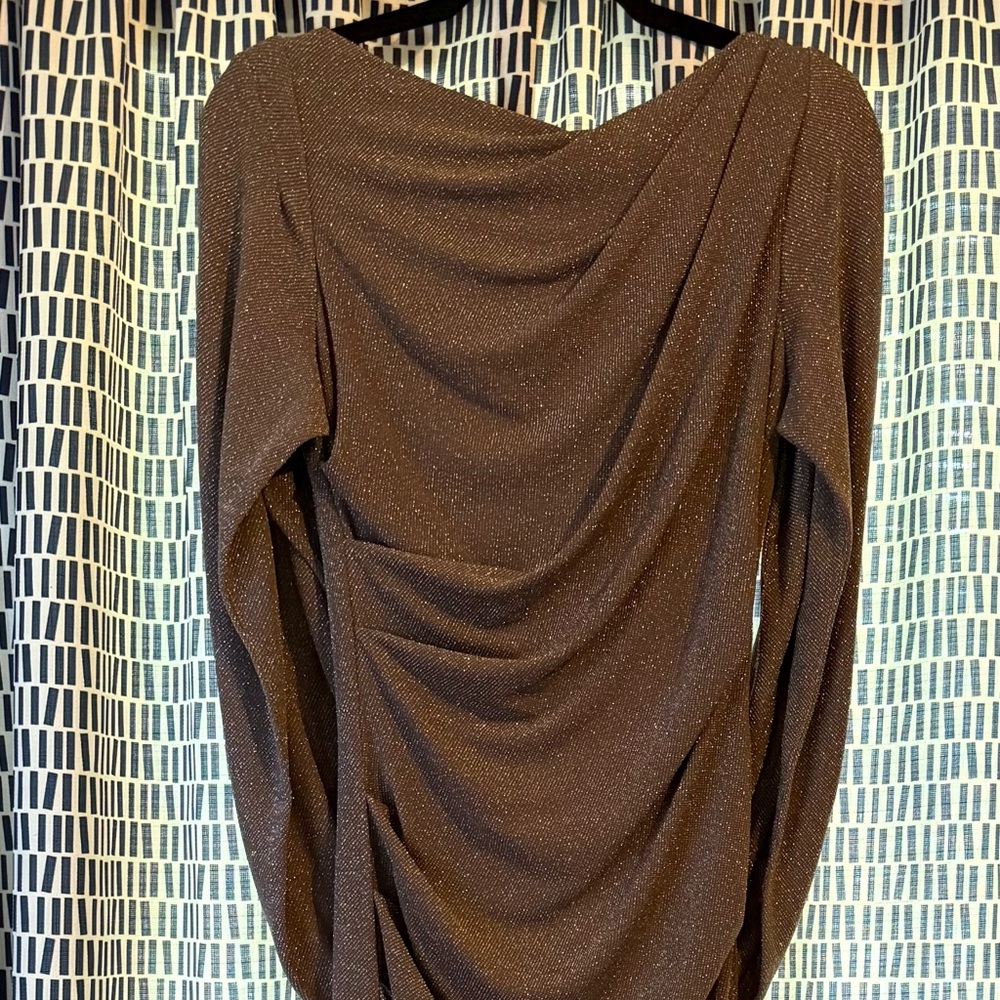Betsy & Adam Brown Maxi Dress